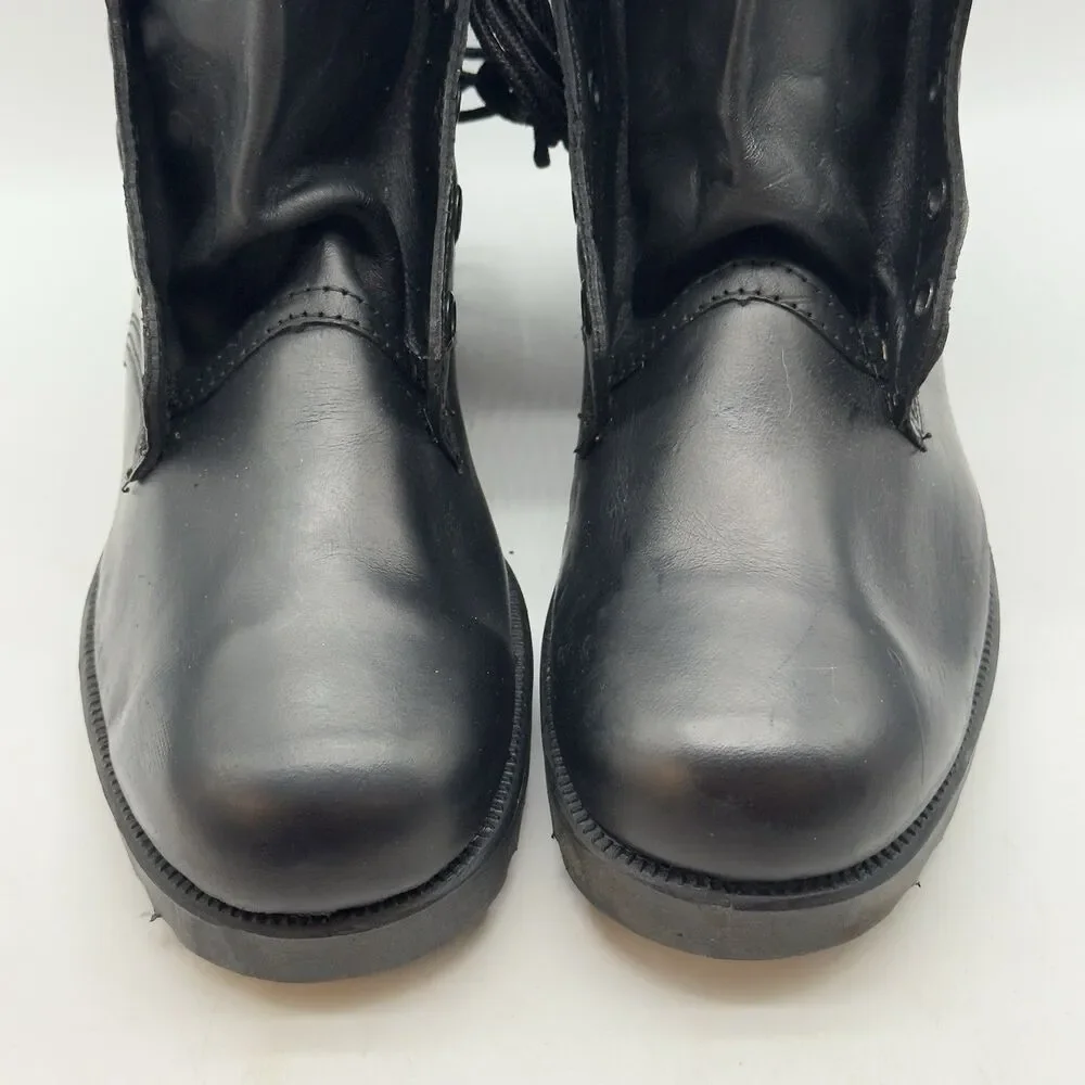 NOS Vintage PJ 1973 Ro Search Military Combat Boots Men 7W Black Leather Lace Up